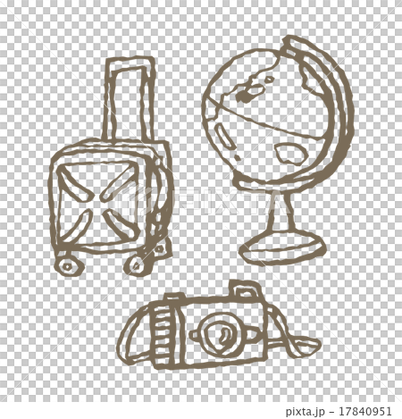 Travel set [Hand-drawn line art/series] 17840951