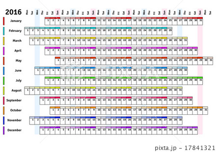 White linear calendar 2016 17841321
