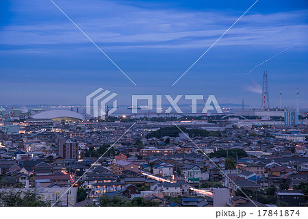 三重 宵闇せまる四日市港とまち 三重 宵闇せまる四日市港とまち 17841874