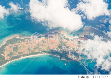 津堅島　空撮 17842027