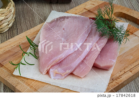 Raw turkey steak Raw turkey steak 17842618