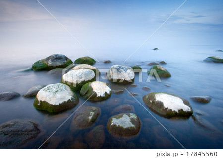 Blue water with rocks Blue water with rocks 17845560