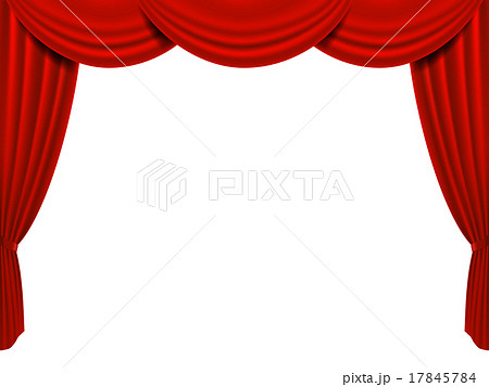 赤いカーテンのイラスト素材 17845784 Pixta