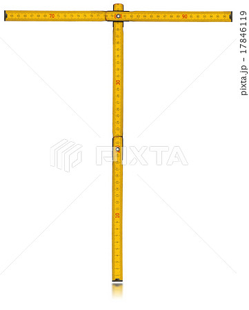 Font T - Old Yellow Meter Ruler 17846119