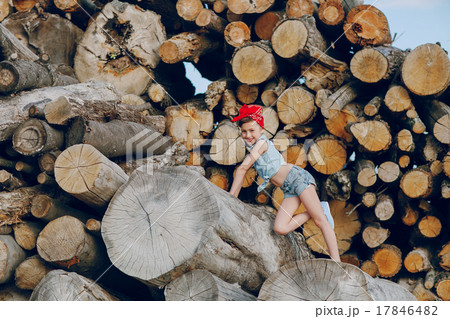 Stylish beautiful little girl 17846482