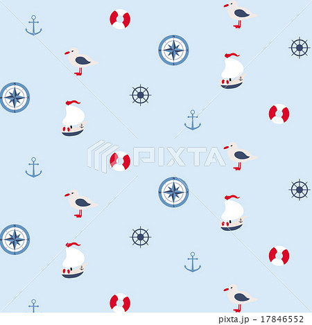 Seamless pattern in marine style 17846552