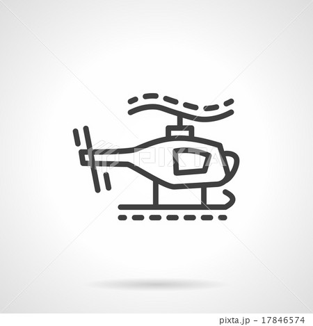 Toy helicopter simple line vector icon Toy helicopter simple line vector icon 17846574