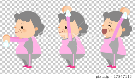 おばあちゃん_ストレッチ3-4 17847113