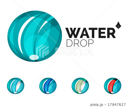 Set of abstract eco water icons, business logotype 17847627