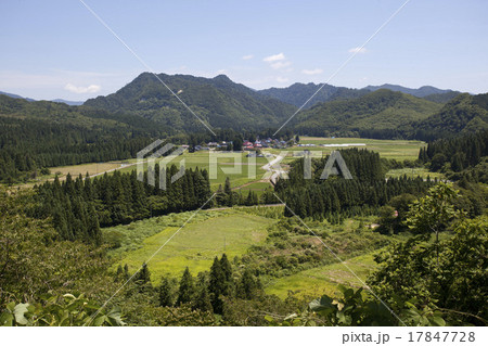 秋田県秋田市河辺岩見地区の農業集落を鳥瞰 17847728