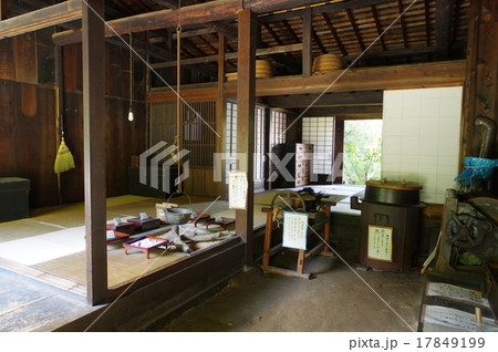 妻籠宿（つまごじゅく）　中山道の宿場町　伝統的建造物保存地区　熊谷家住宅内部 17849199