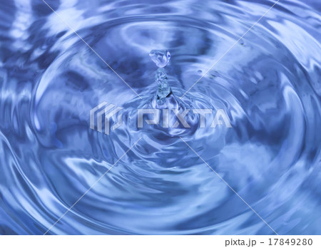 abstract of water drop in cool color tone 17849280