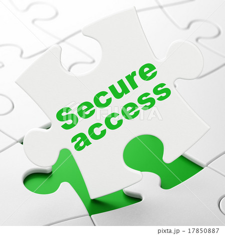 Safety concept: Secure Access on puzzle background Safety concept: Secure Access on puzzle background 17850887