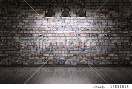 Brick wall and lamps background 17851618