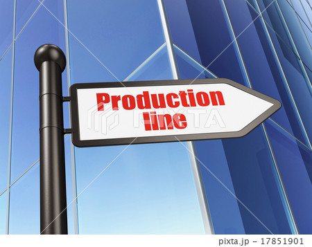 Industry concept: sign Production Line on Building Industry concept: sign Production Line on Building 17851901