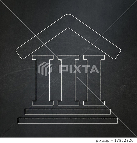 Law concept: Courthouse on chalkboard background 17852326