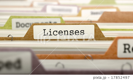 Licenses on Business Folder in Catalog. Licenses on Business Folder in Catalog. 17852497