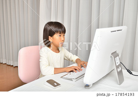 パソコンを操作する女の子 17854193