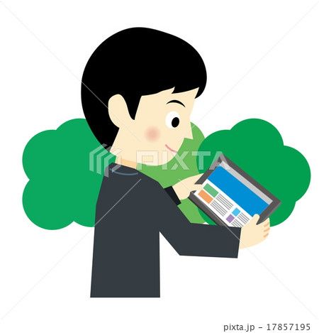 タブレット端末を操作するビジネスマン 17857195