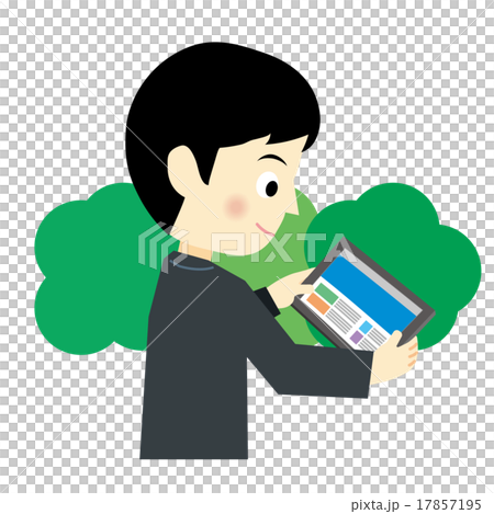 タブレット端末を操作するビジネスマン 17857195