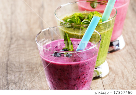 Assorted fruit shakes 17857466