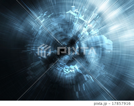 Abstract blue digital background, blurred tunnel Abstract blue digital background, blurred tunnel 17857916
