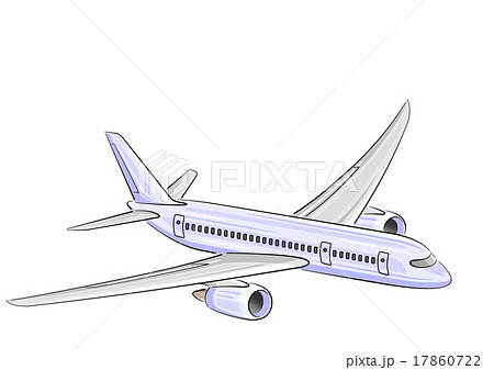 飛行機 旅客機 のイラストのイラスト素材