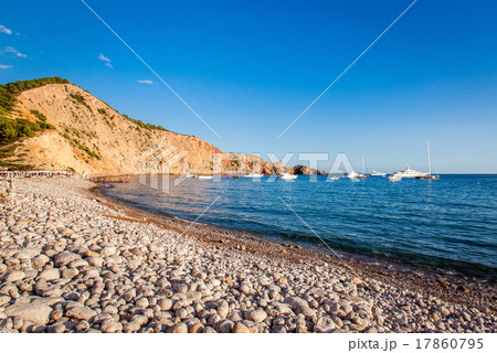 Pebbly beach of Ibiza 17860795