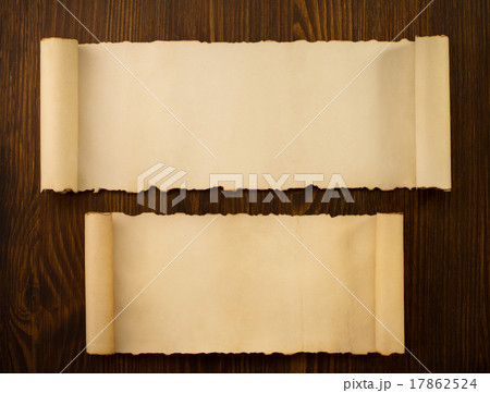 parchment scroll on wood 17862524