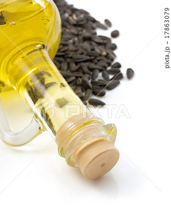 bottle of oil isolated at white 17863079