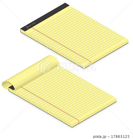 Legal pad isometric detailed icon set Legal pad isometric detailed icon set 17863125