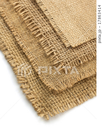 burlap hessian sacking isolated on white 17863414