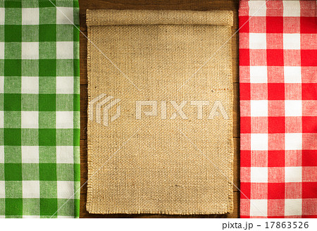 burlap hessian sacking on wooden 17863526
