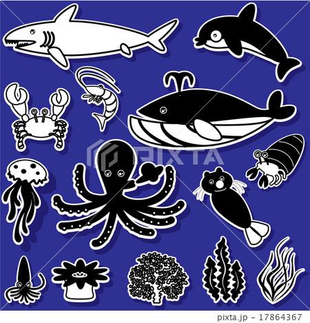 sea animal silhouette 17864367