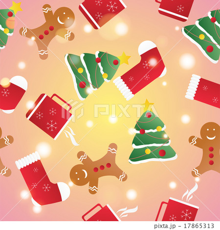 New year seamless pattern. Endless Christmas template 17865313