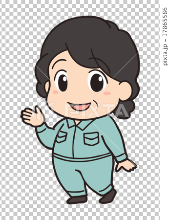 作業員 案内・シニア女性o / 帽子なし 作業員 案内・シニア女性o / 帽子なし 17865586