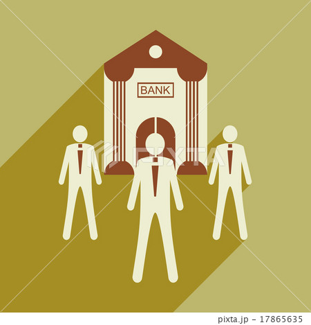 Flat design modern vector illustration icon Bank Flat design modern vector illustration icon Bank 17865635
