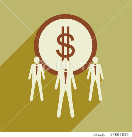Flat design modern vector illustration icon Dollar 17865636