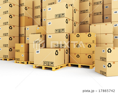 Delivery concept. Boxes on pallet. Space for text. Delivery concept. Boxes on pallet. Space for text. 17865742