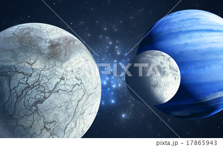 Moon and icy moon orbiting a gas giant host planet 17865943