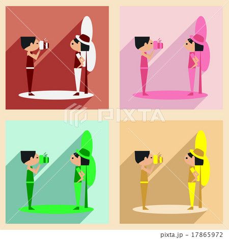 Flat with shadow concept and mobile application Flat with shadow concept and mobile application 17865972