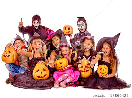 Halloween party with group kid . Halloween party with group kid . 17866425