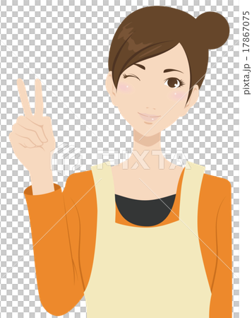 A woman in an apron - Stock Illustration [17867075] - PIXTA