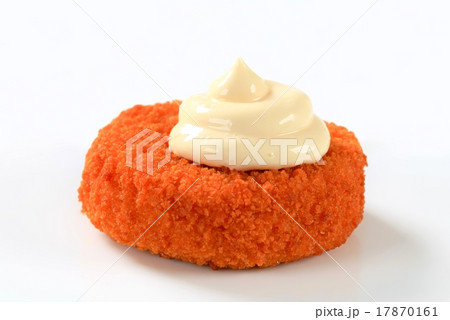 Fried cheese with mayonnaise 17870161