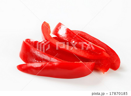 Sliced red bell pepper Sliced red bell pepper 17870185
