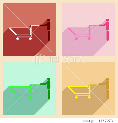 Flat with shadow concept and mobile application 17870731