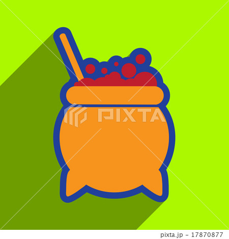 Flat with shadow icon cauldron on a bright 17870877