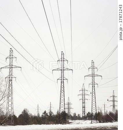 Electricity pylons and power lines Electricity pylons and power lines 17871243