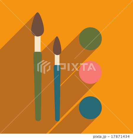 Flat with shadow icon and mobile application brush Flat with shadow icon and mobile application brush 17871434