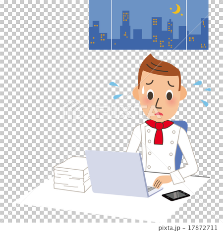 Late night computer and cook Late night computer and cook 17872711